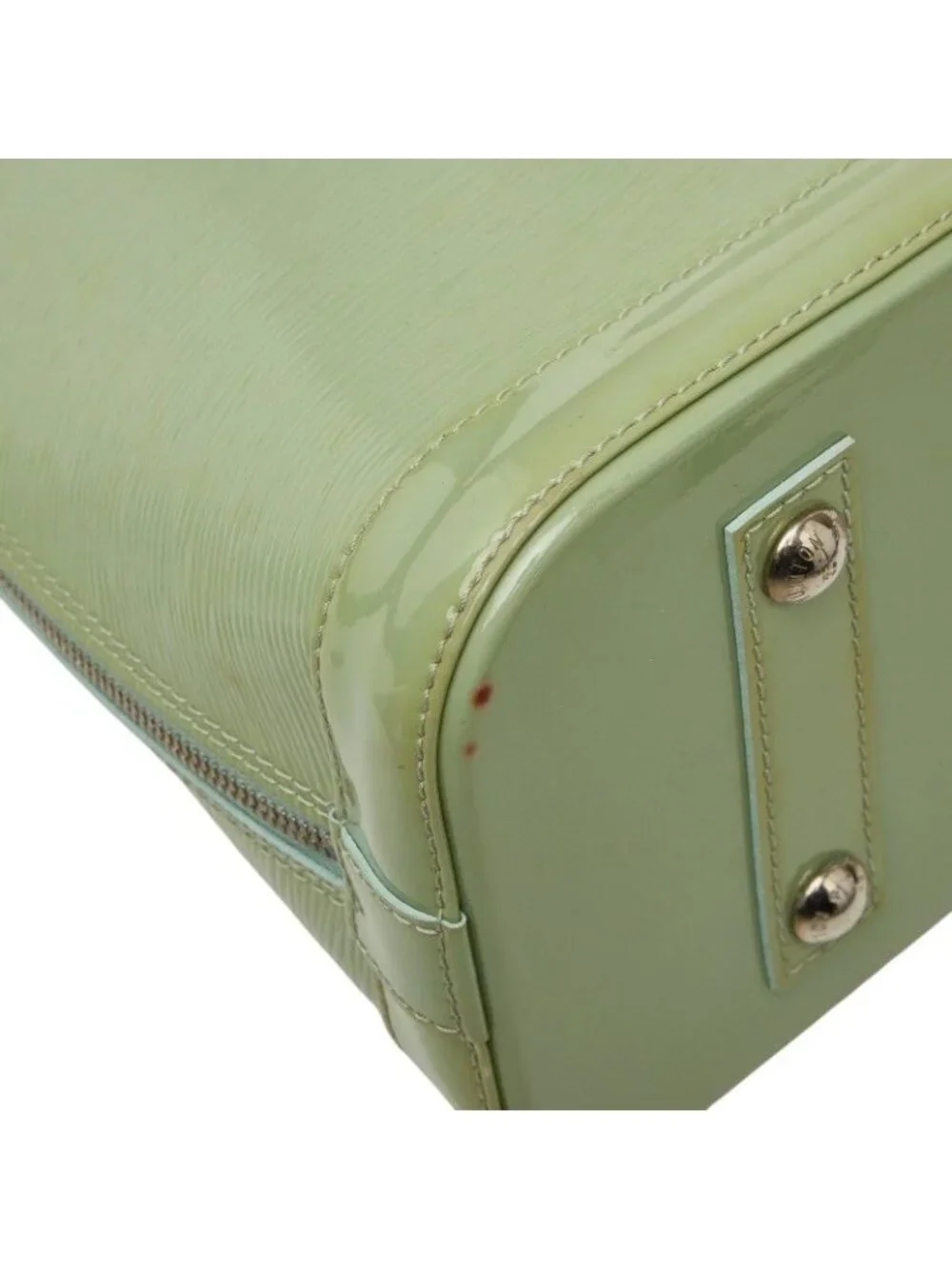 Louis Vuitton Epi Electric Alma PM Shoulder Bag Mint Green Patent Leather